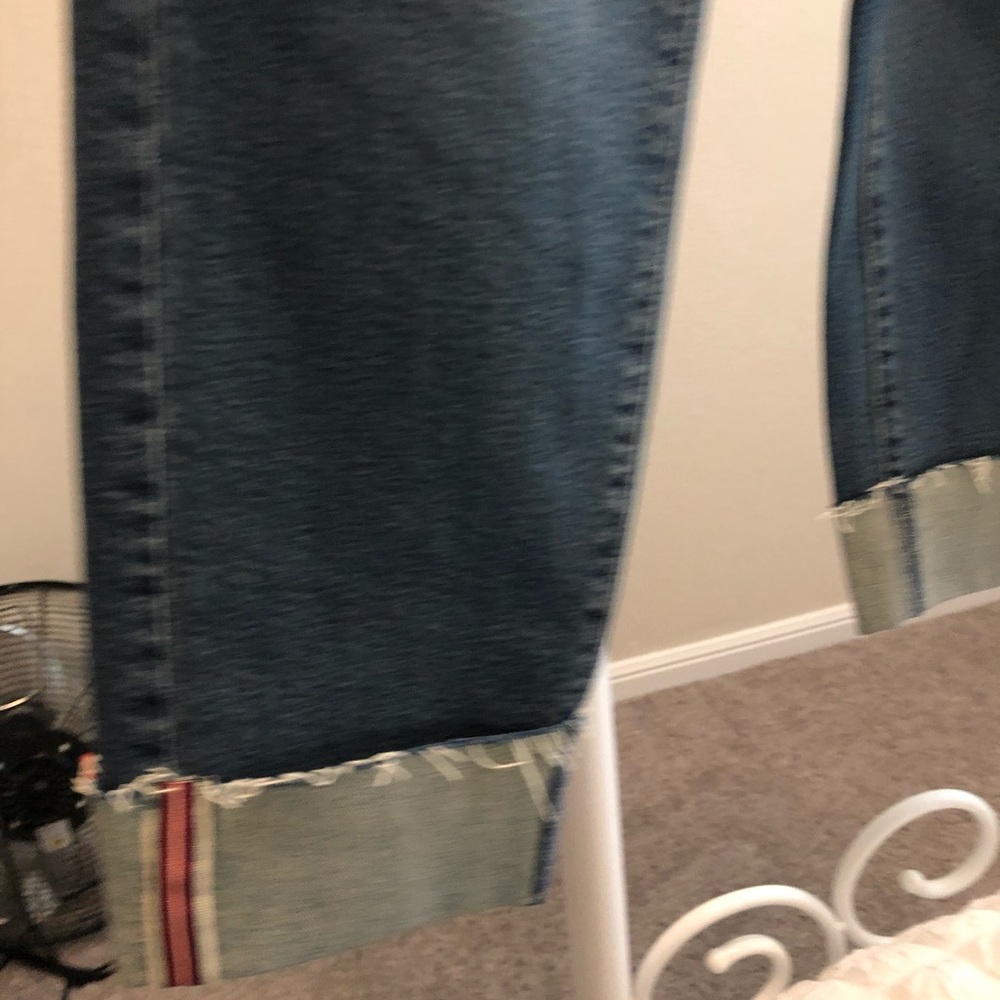 Loft modern straight cuffed jeans